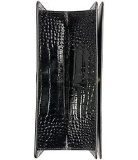 Donna Karan Tulle Patent Croco Satchel Bag