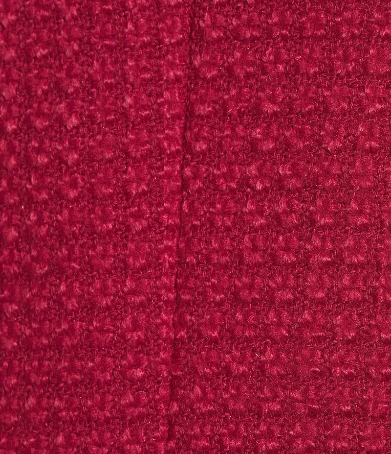 Donna Karan Tweed Crew Neck Button Front Cropped Jacket