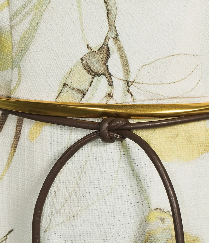 Donna Karan Tweed Sleeveless Leaf Print Dress