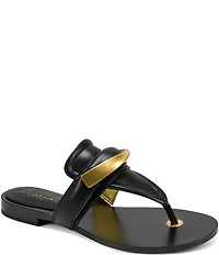 Donna Karan Velvet Twist Cuff Thong Sandals