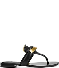 Donna Karan Velvet Twist Cuff Thong Sandals