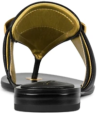 Donna Karan Velvet Twist Cuff Thong Sandals