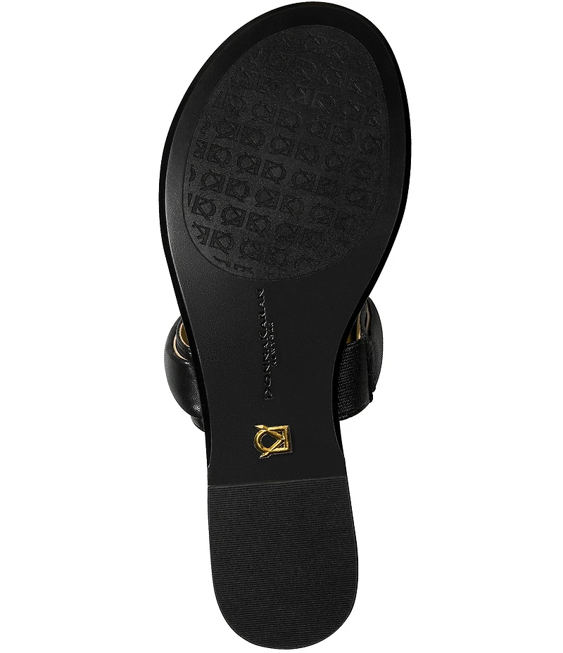 Donna Karan Velvet Twist Cuff Thong Sandals