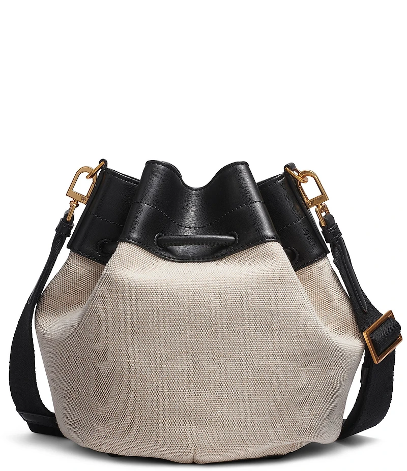Donna Karan Weekend Drawstring Canvas Bucket Bag
