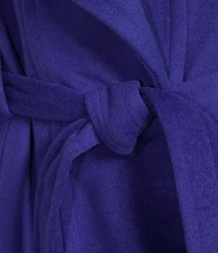 Donna Karan Wool Blend Asymmetrical Wing Collar Belted Wrap Coat