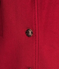 Donna Karan Wool Cashmere Blend Notch Collar Button Front Reefer Coat