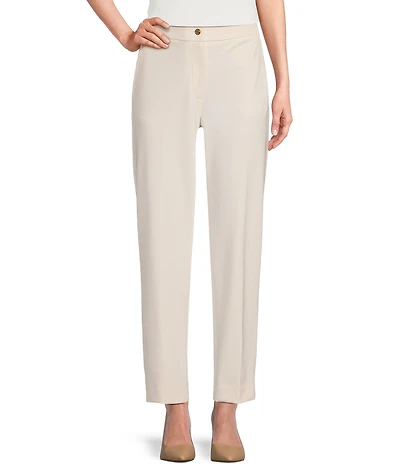 Donna Karan Woven Straight Leg Ankle Pant