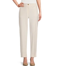 Donna Karan Woven Straight Leg Ankle Pant