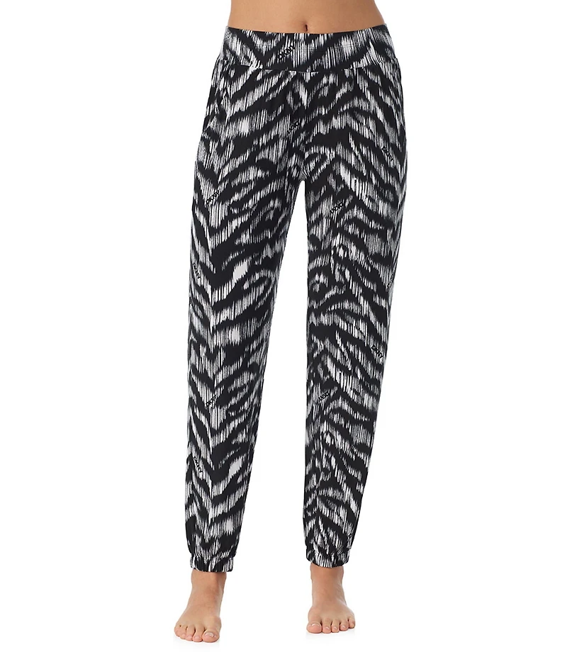 Donna Karan Zebra Print Coordinating Lounge Joggers