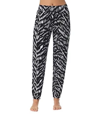 Donna Karan Zebra Print Coordinating Lounge Joggers