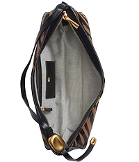 Donna Karan Zebra Velvet Large Shoulder Bag