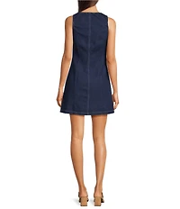 Donna Morgan Denim Button Front Mini Dress