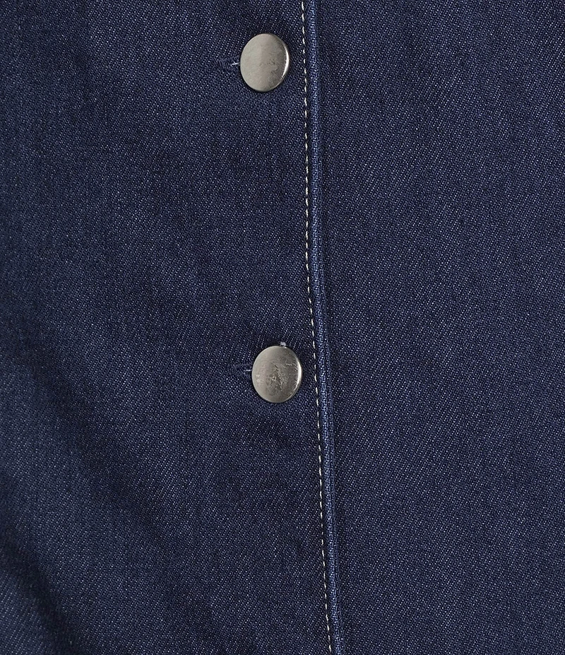 Donna Morgan Denim Button Front Mini Dress