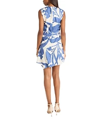 Donna Morgan Front Asymmetrical Drape Mini Dress