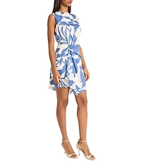 Donna Morgan Front Asymmetrical Drape Mini Dress