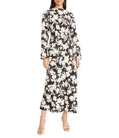 Donna Morgan Long Sleeve Maxi Dress