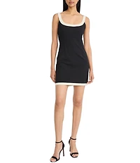 Donna Morgan Scuba Crepe Square Neck Sleeveless Dress
