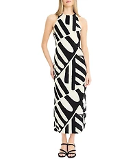 Donna Morgan Sleeveless Keyhole Back Printed Midi Dress