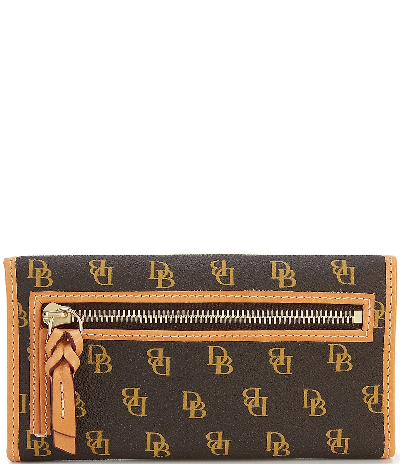 Dooney & Bourke Blakely Collection Signature Logo Continental Contrast Trim Clutch Wallet