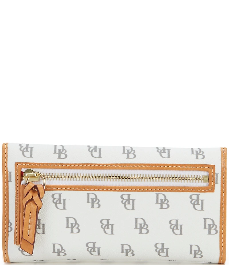 Dooney & Bourke Blakely Collection Signature Logo Contrast Trim Continental Wallet