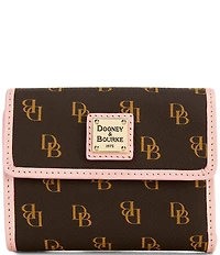 Dooney & Bourke Blakely Signature Logo Small Flap Contrast Trim Wallet