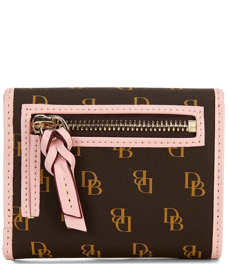Dooney & Bourke Blakely Signature Logo Small Flap Contrast Trim Wallet