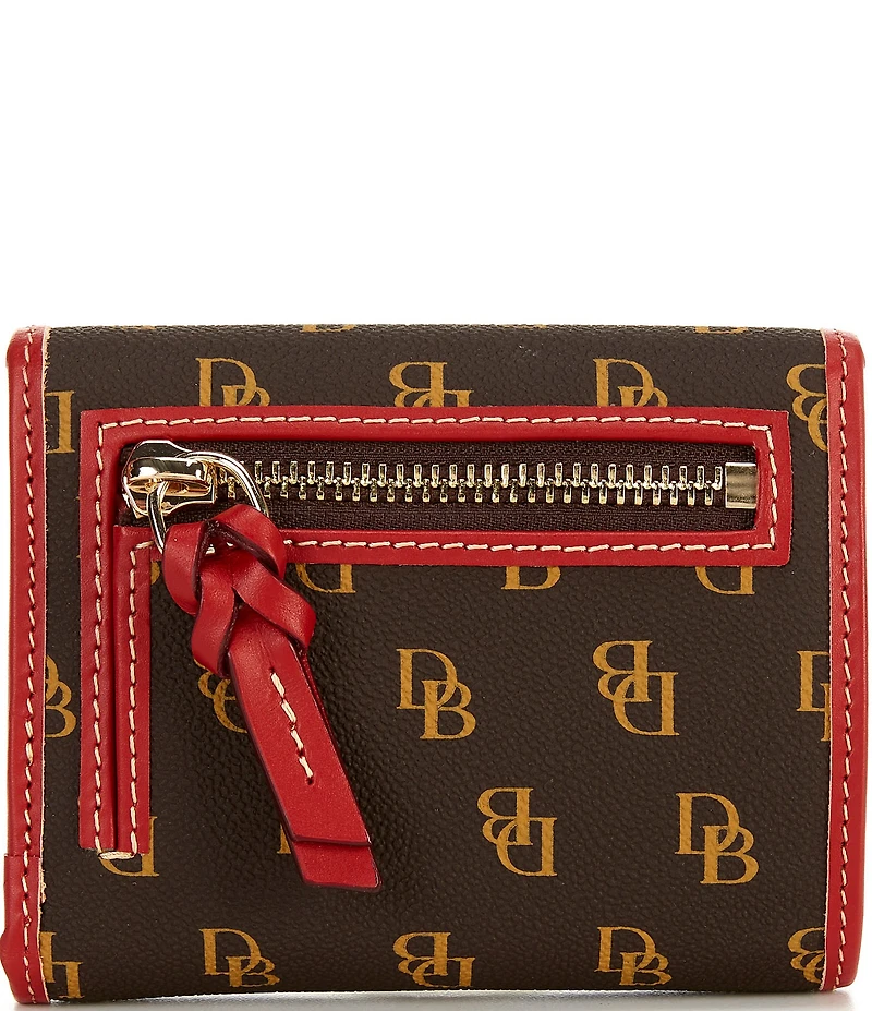 Dooney & Bourke Blakely Signature Logo Small Flap Contrast Trim Wallet