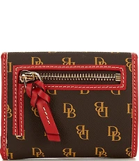 Dooney & Bourke Blakely Signature Logo Small Flap Contrast Trim Wallet