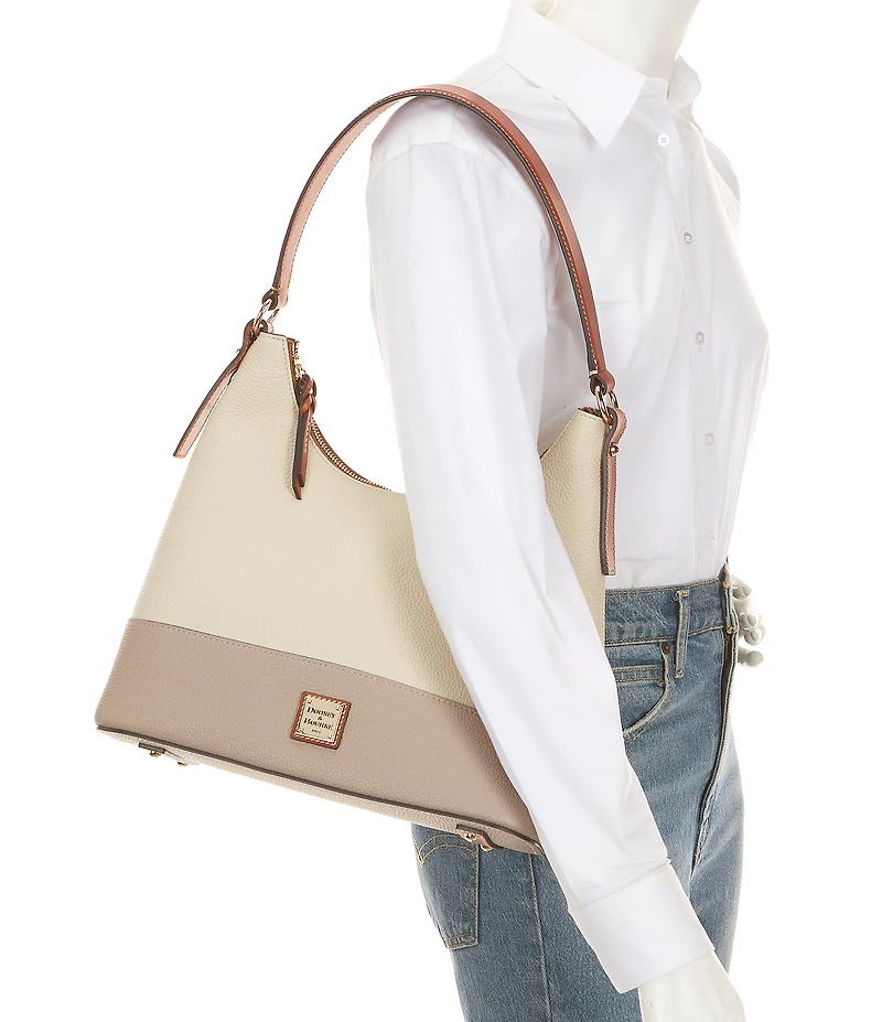 Dooney & Bourke Color Block Leather Hobo Shoulder Bag