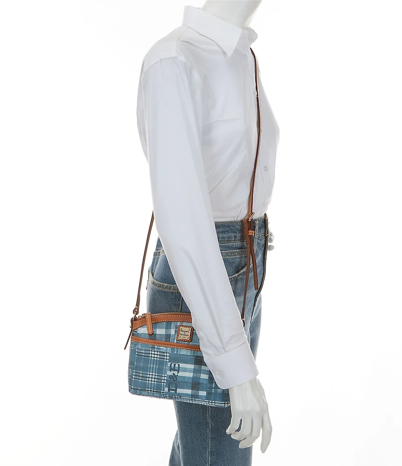 Dooney & Bourke Denim Madras Print Domed Crossbody Bag