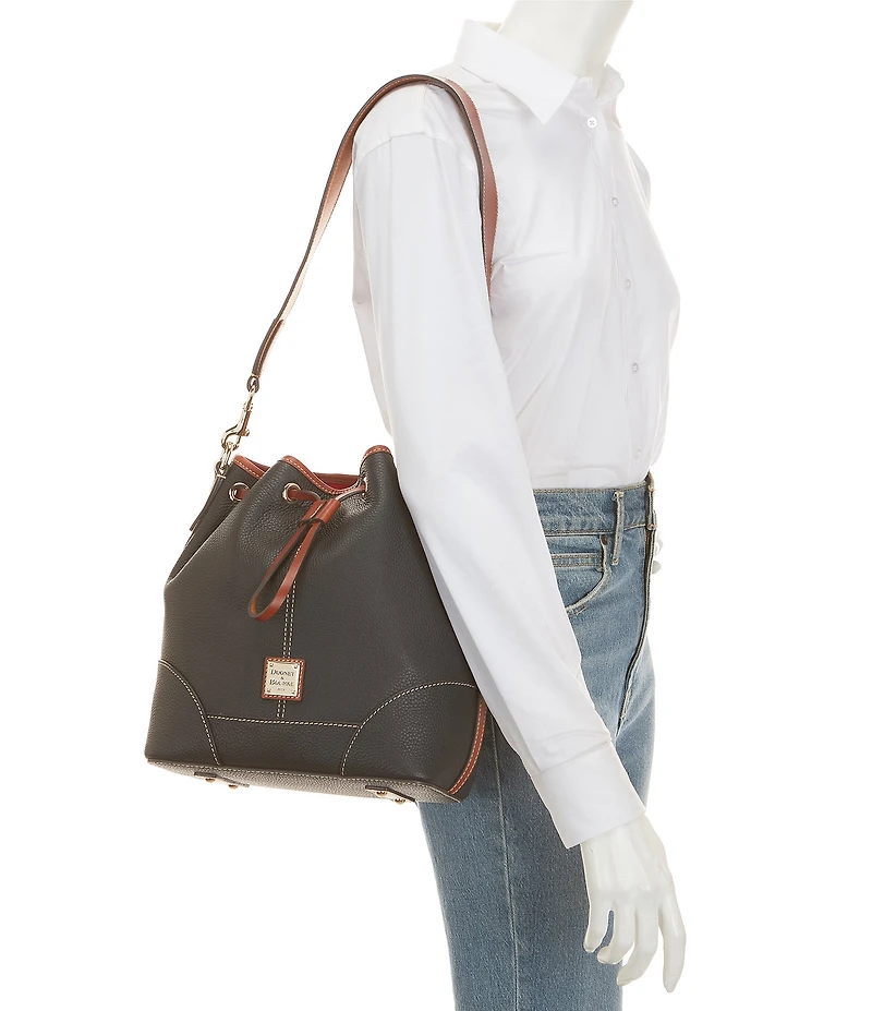 Dooney & Bourke Drawstring Leather Shoulder Bag