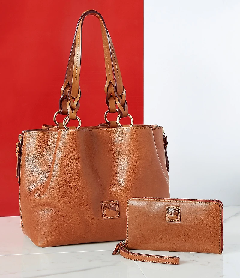Dooney & Bourke Florentine Collection Large Zip Around Leather Wristlet