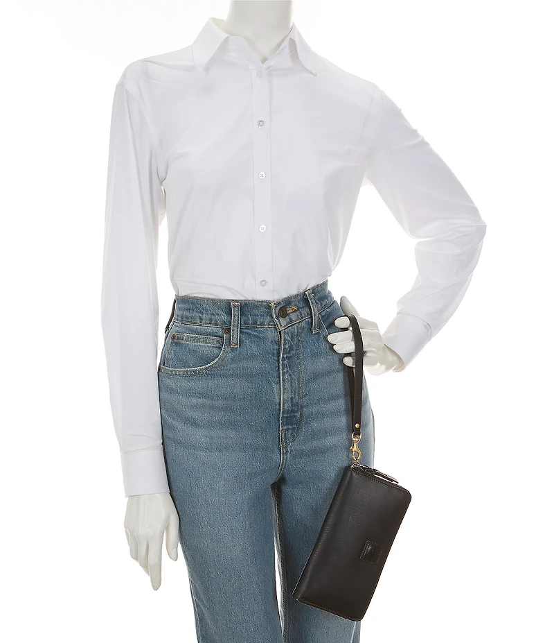 Dooney & Bourke Florentine Collection Large Zip Around Leather Wristlet