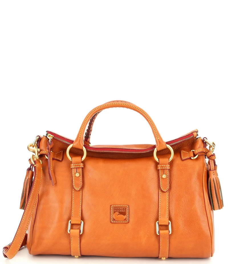 Dooney & Bourke Florentine Large Leather Tasseled Satchel Bag