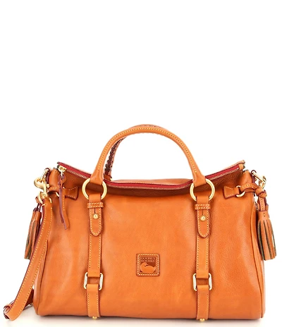 Dooney & Bourke Florentine Large Leather Tasseled Satchel Bag