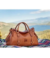 Dooney & Bourke Florentine Large Leather Tasseled Satchel Bag