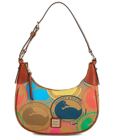 Dooney & Bourke Large Coated Cotton Passport Print Hobo Bag