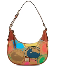 Dooney & Bourke Large Coated Cotton Passport Print Hobo Bag