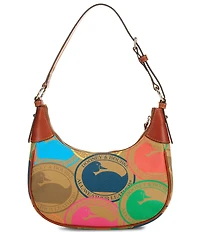 Dooney & Bourke Large Coated Cotton Passport Print Hobo Bag