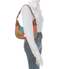 Dooney & Bourke Large Coated Cotton Passport Print Hobo Bag