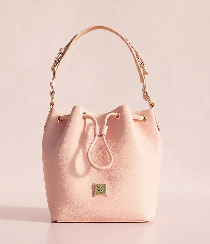 Dooney & Bourke Lucca Leather Drawstring Shoulder Bucket Bag
