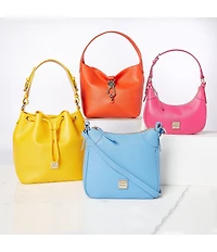 Dooney & Bourke Lucca Leather Drawstring Shoulder Bucket Bag
