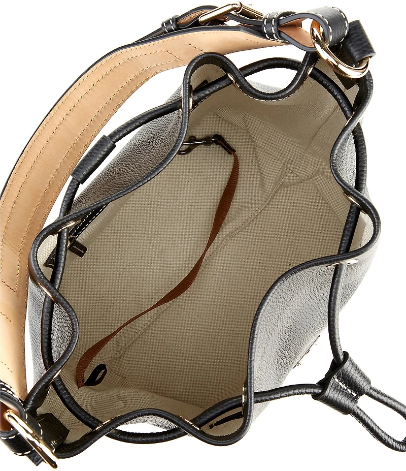 Dooney & Bourke Lucca Leather Drawstring Shoulder Bucket Bag