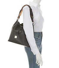 Dooney & Bourke Lucca Leather Drawstring Shoulder Bucket Bag