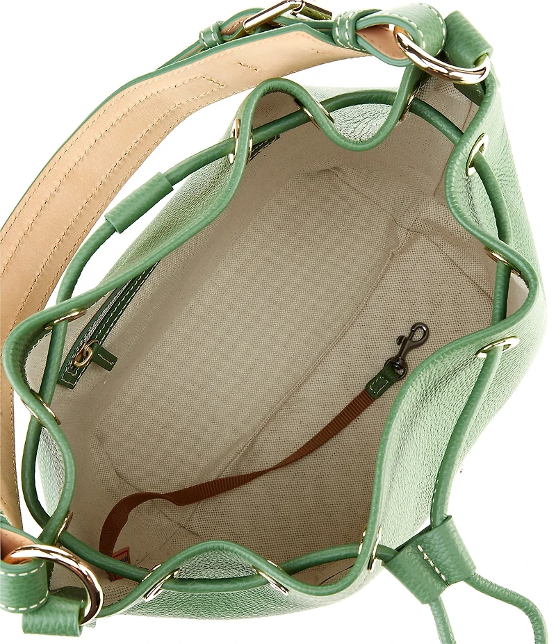 Dooney & Bourke Lucca Leather Drawstring Shoulder Bucket Bag