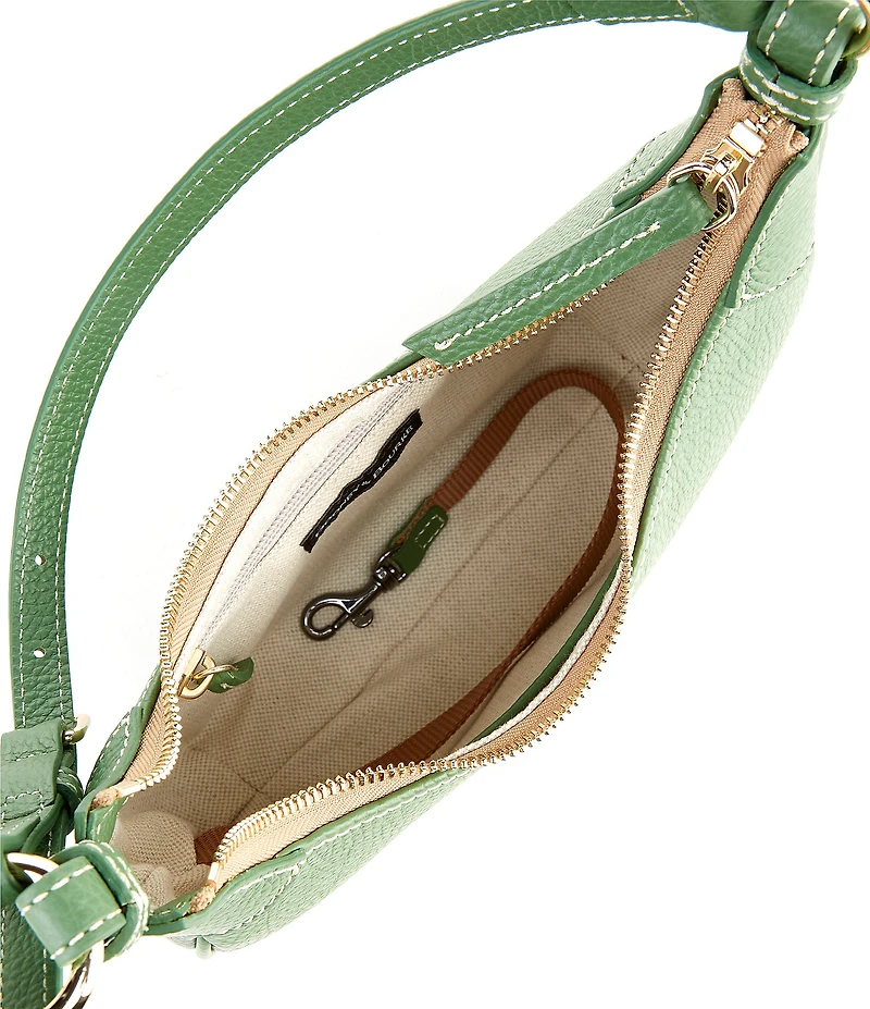 Dooney & Bourke Lucca Pebbled Leather Baguette Shoulder Bag