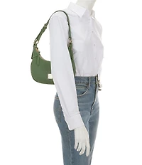 Dooney & Bourke Lucca Pebbled Leather Baguette Shoulder Bag