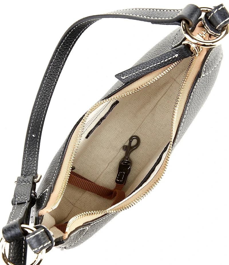 Dooney & Bourke Lucca Pebbled Leather Baguette Shoulder Bag
