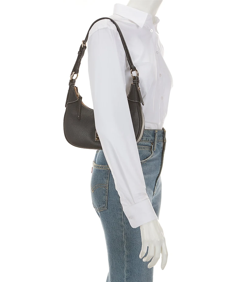 Dooney & Bourke Lucca Pebbled Leather Baguette Shoulder Bag