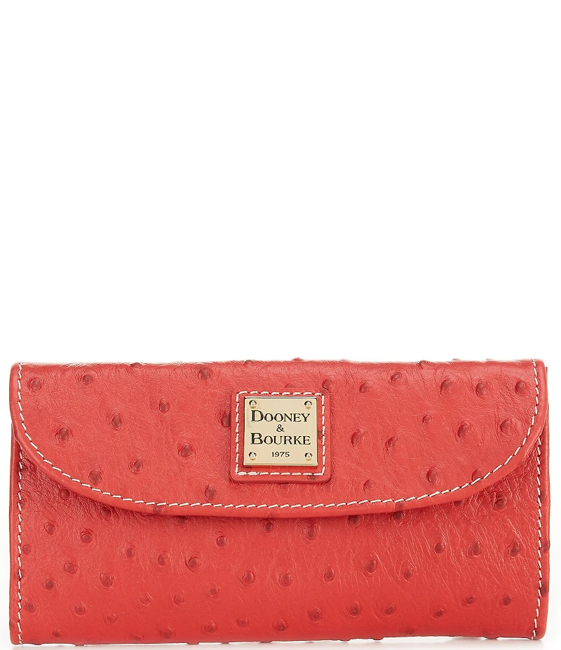Dooney & Bourke Ostrich Continental Trifold Wallet